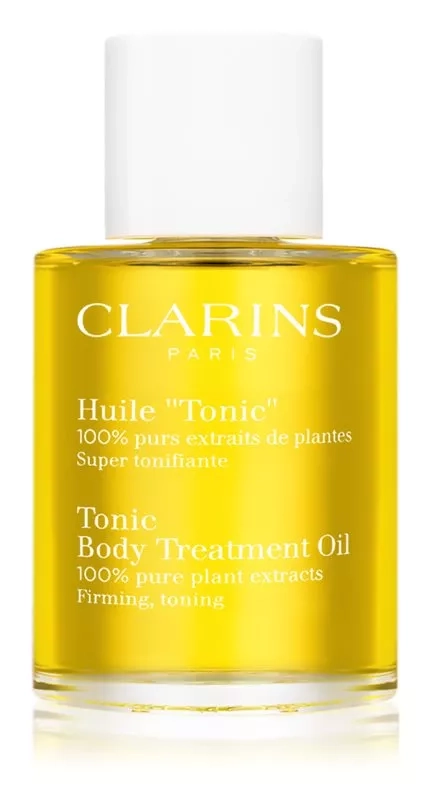 relaxační tělový olej s rostlinnými extrakty, Clarins Tonic Body Treatment Oil, 1296 Kč relaxační tělový olej s rostlinnými extrakty, Clarins Tonic Body Treatment Oil, 1296 Kč