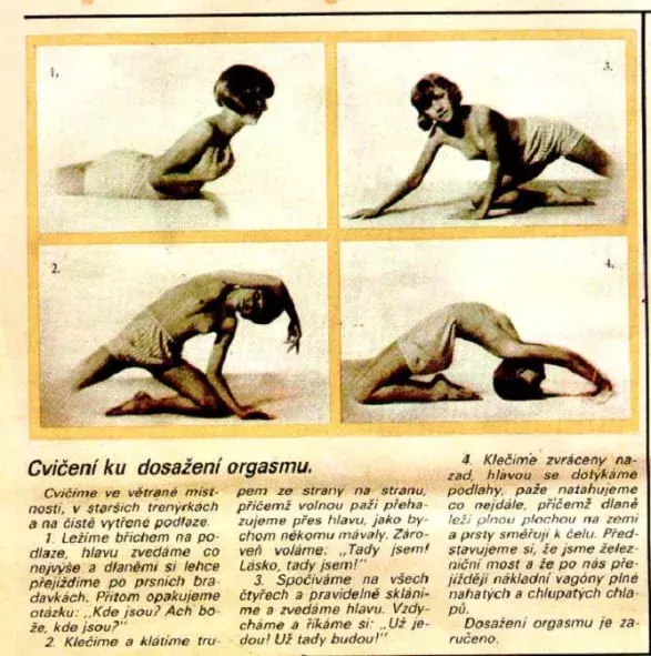 Návod na orgasmus z magazínu Vlasta z roku 1950 Návod na orgasmus z magazínu Vlasta z roku 1950