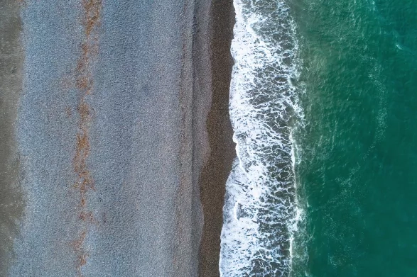 Pláž v Kobuleti, Gruzie Pláž v Kobuleti, Gruzie