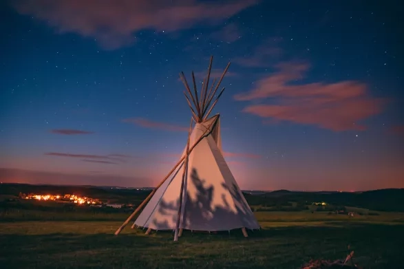 Teepee na vrchu Teepee na vrchu