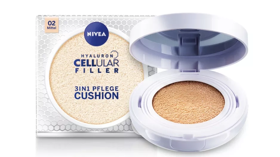 NIVEA Hyalurin Cellular Filler, pečující make-up v houbičce 3v1 Cellular Cushion NIVEA Hyalurin Cellular Filler, pečující make-up v houbičce 3v1 Cellular Cushion