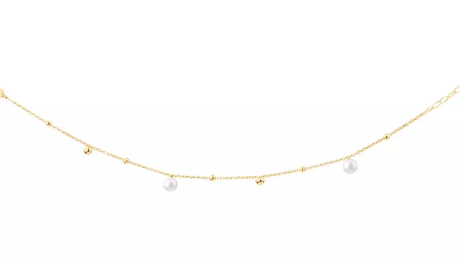 Zlatý náramek s perlami Zlatý náramek s perlami