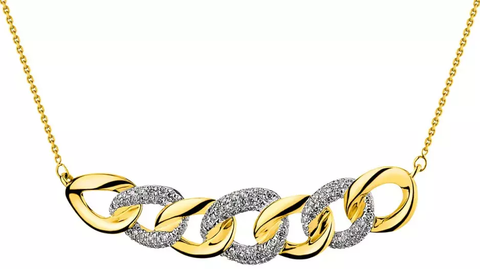 Náhrdelník ze žlutého zlata s diamanty Náhrdelník ze žlutého zlata s diamanty