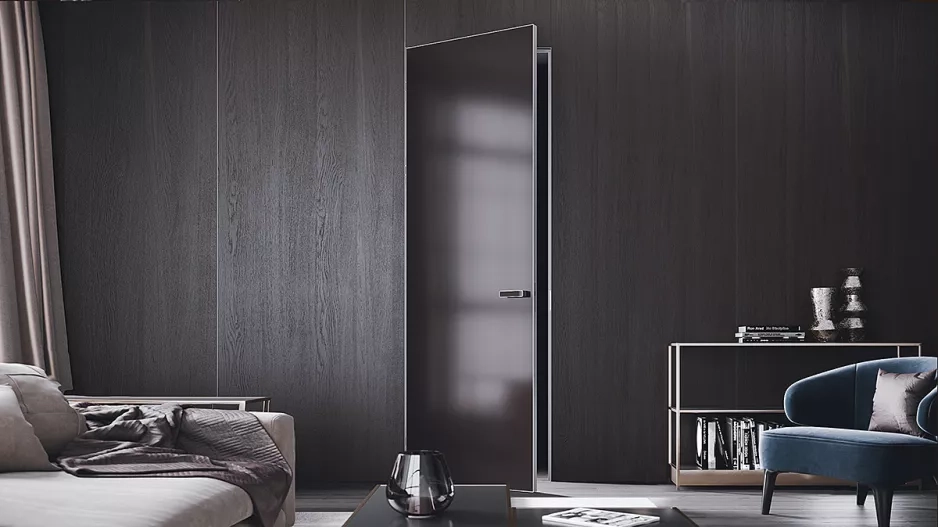 Skrytá zárubeň a obklad stěny EFEKTA, dveře MASTER