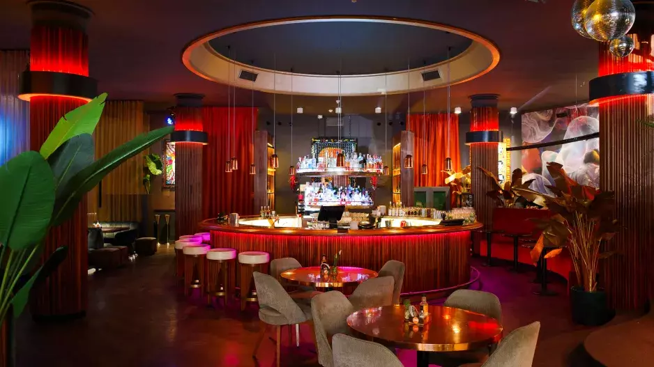 Krásný interiér restaurace Fat Cat