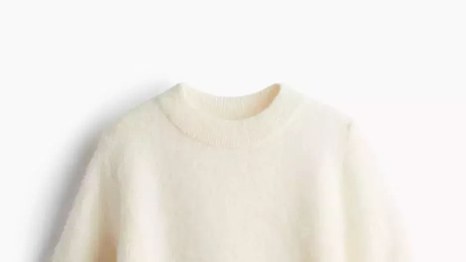 Top z mohérové směsi s krátkým rukávem Top z mohérové směsi s krátkým rukávem