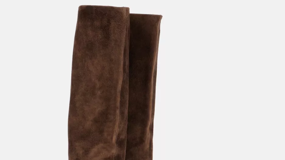 Semišové kozačky ke kolenům Semišové kozačky ke kolenům