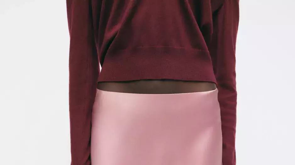 Saténová midi sukně Saténová midi sukně