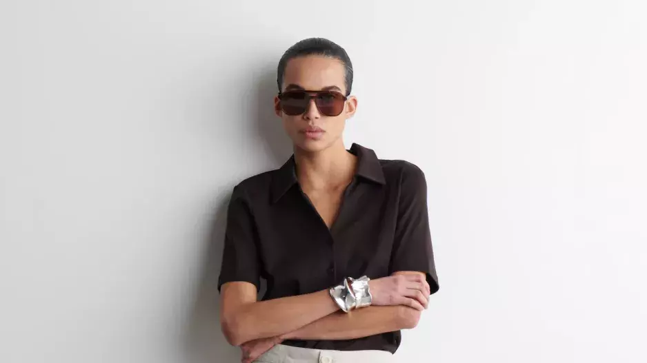 Denimové kalhoty s širokou nohavicí Denimové kalhoty s širokou nohavicí